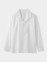 [KEnTe] Basic Open Collar Shirt(WHITE-M/L)