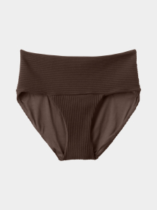 [KEnTe] Ribbed Square Shorts(BROWN-S/M)