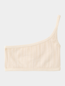 [KEnTe] Cotton One Shoulder Bra(IVORY-S/M)