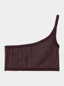 [KEnTe] Cotton One Shoulder Bra(BORDEAUX-S/M)