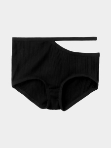 [KEnTe] Cotton One Shoulder Shorts(BLACK-S/M)